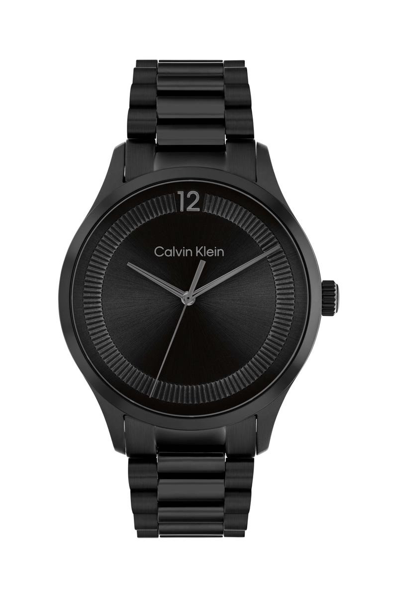 Montre à quartz en acier - Noir - 02 - 34484156