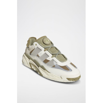 Sneakers en cuir Niteball - Blanc et kaki - 02 - 34329128