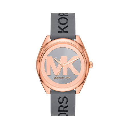 Montre à quartz en silicone Everest - 
Gris et doré rose - 02 - 34486620