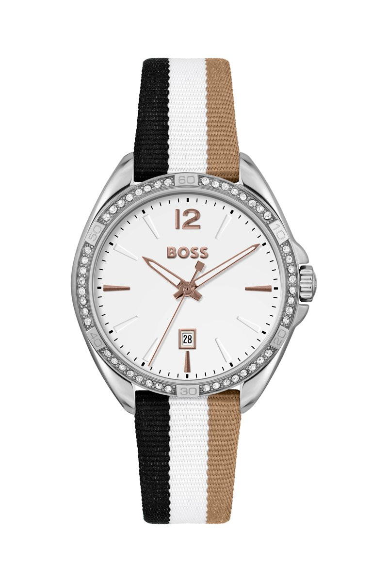 Montre à quartz en nylon - Blanc - 02 - 34486628