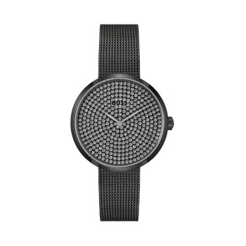 Montre à quartz en acier - Noir - 02 - 34486629