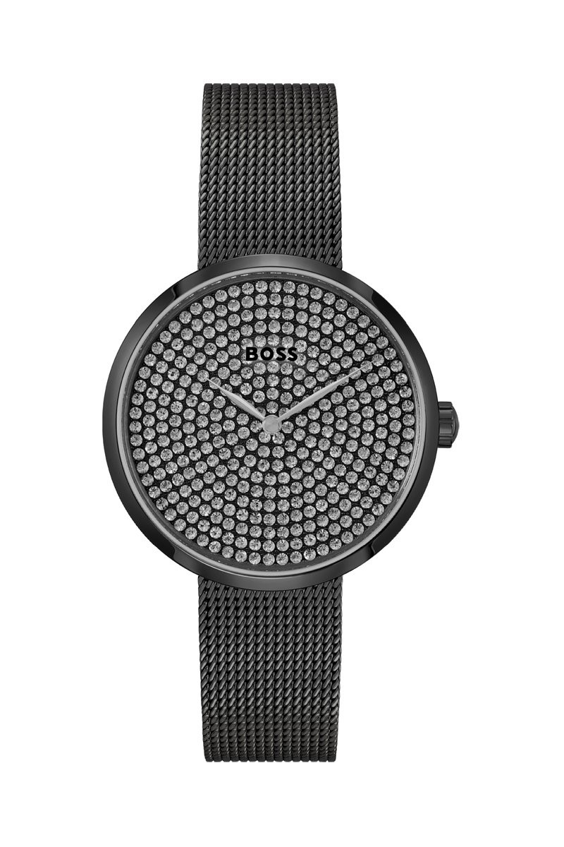 Montre à quartz en acier - Noir - 02 - 34486629