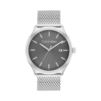 Montre à quartz en acier - Argenté et gris - 02 - 34486638