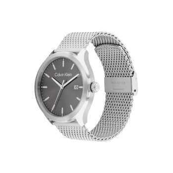 Montre à quartz en acier - Argenté et gris - 02 - 34486638