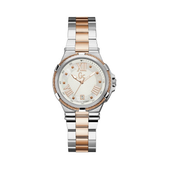 Montre à quartz en acier - 
Argenté et doré rose - 02 - 34504425