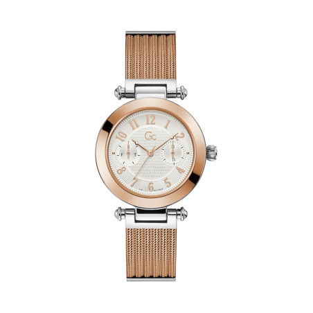 Montre à quartz en acier - Argenté et doré rose - 02 - 34504429