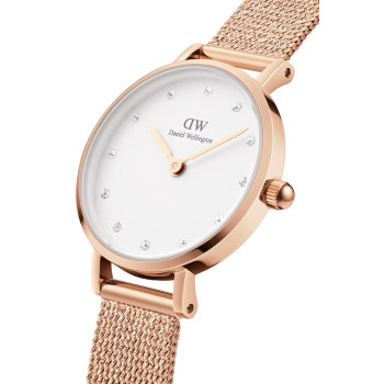 Montre à quartz en acier Petite -  28 mm - Doré rose et blanc - 02 - 34534033