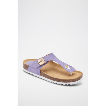 Tongs en nubuck Maya - 
Violet - 02 - 34536186