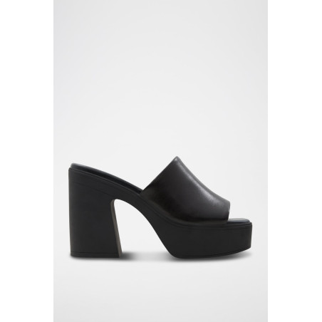 Mules à talons en cuir Maysee - Noir - 02 - 34432380