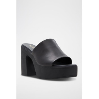 Mules à talons en cuir Maysee - Noir - 02 - 34432380