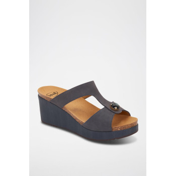 Mules compensées en nubuck Paloma - 
Anthracite - 02 - 34536277