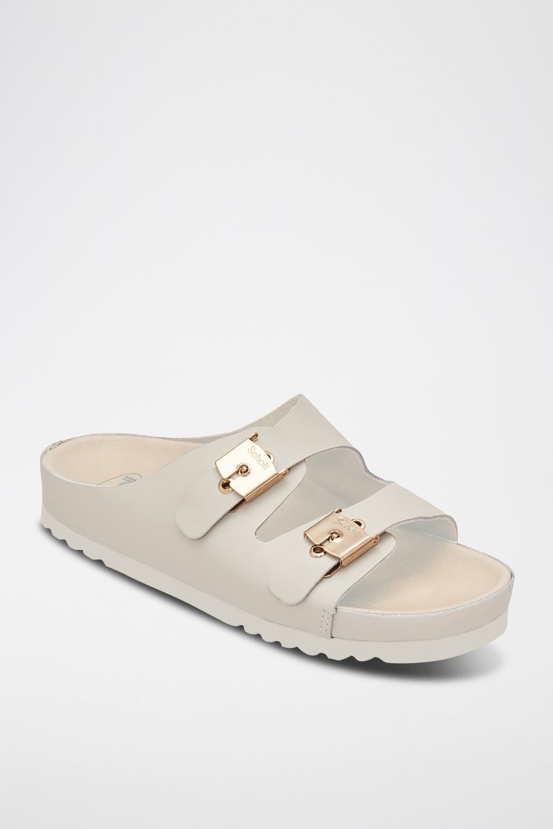 Mules en cuir Kim - 
Blanc - 02 - 34536309