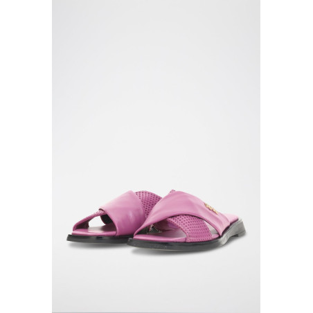 Mules en cuir de mouton Masha - Fuchsia - 02 - 34536363