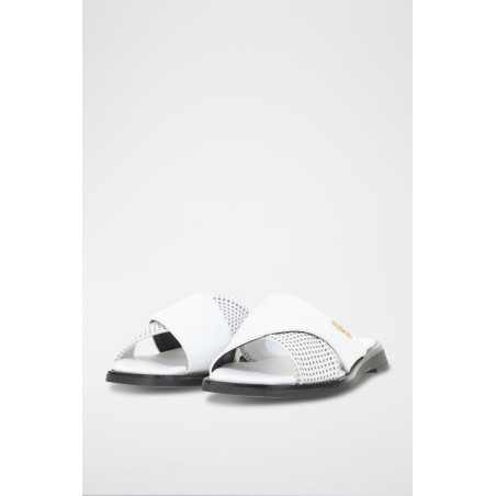 Mules en cuir de mouton Masha - Blanc cassé - 02 - 34536364