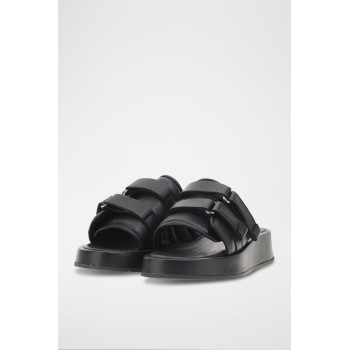 Mules en cuir de mouton Acida - Noir - 02 - 34536365