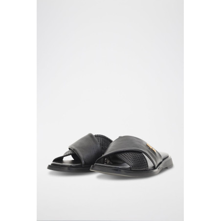 Mules en cuir de mouton Masha - Noir - 02 - 34536368