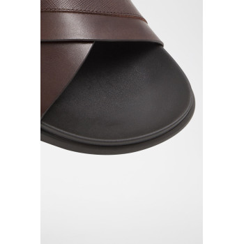 Mules en cuir Delmar - Marron - 02 - 34432375