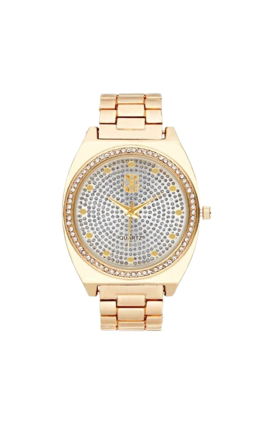 Montre à quartz en acier - Doré & blanc   undefined undefined