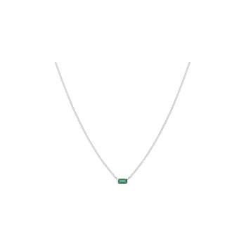 Collier - Green - Laiton plaqué argent 10 microns   undefined undefined