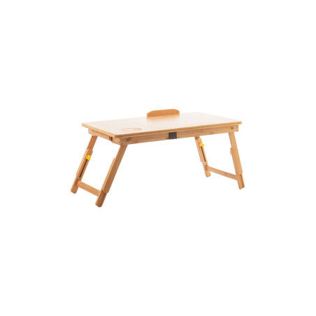 Table pliante d'appoint en bambou - Marron   undefined undefined