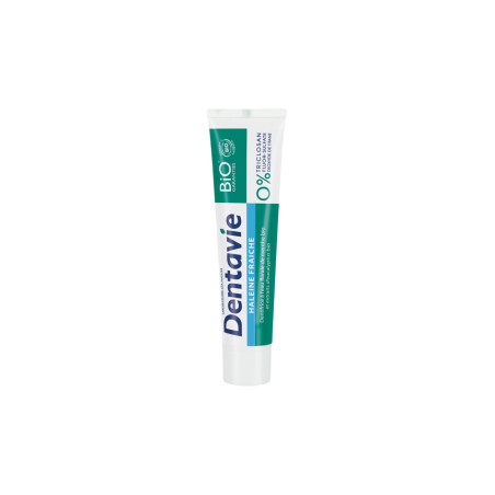 Dentavie Dentifrice haleine fraîche bio - Eau florale de menthe & extraits d'eucalyptus - 75 ml   undefined undefined