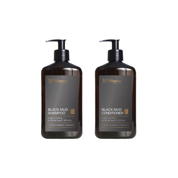 Spa Pharma Shampoing & après-shampoing - Boue noire - 2 x 400 ml   undefined undefined