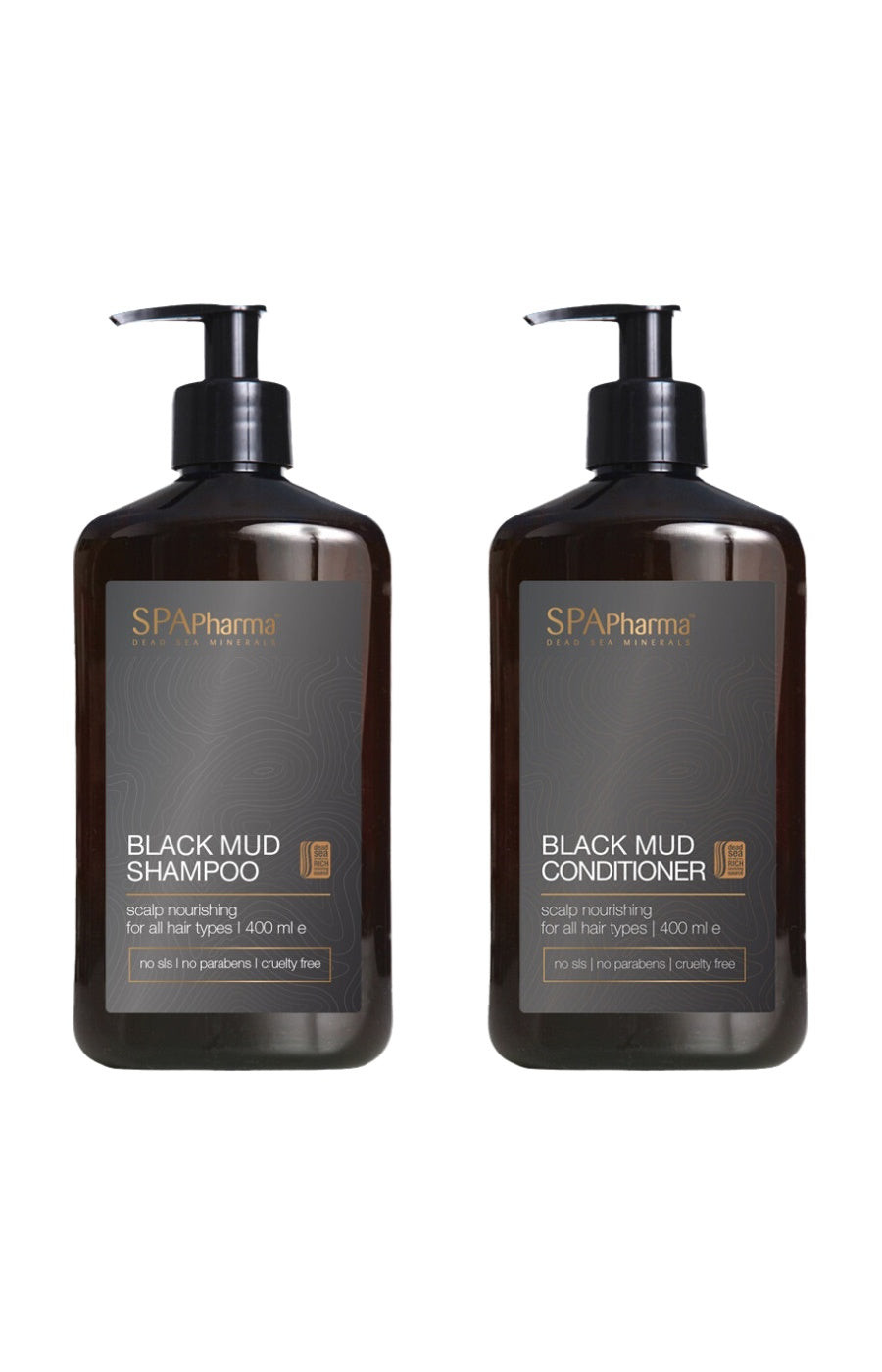 Spa Pharma Shampoing & après-shampoing - Boue noire - 2 x 400 ml   undefined undefined