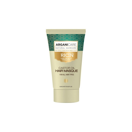 Arganicare Masque fortifiant - Huile de ricin bio - 50 ml   undefined undefined