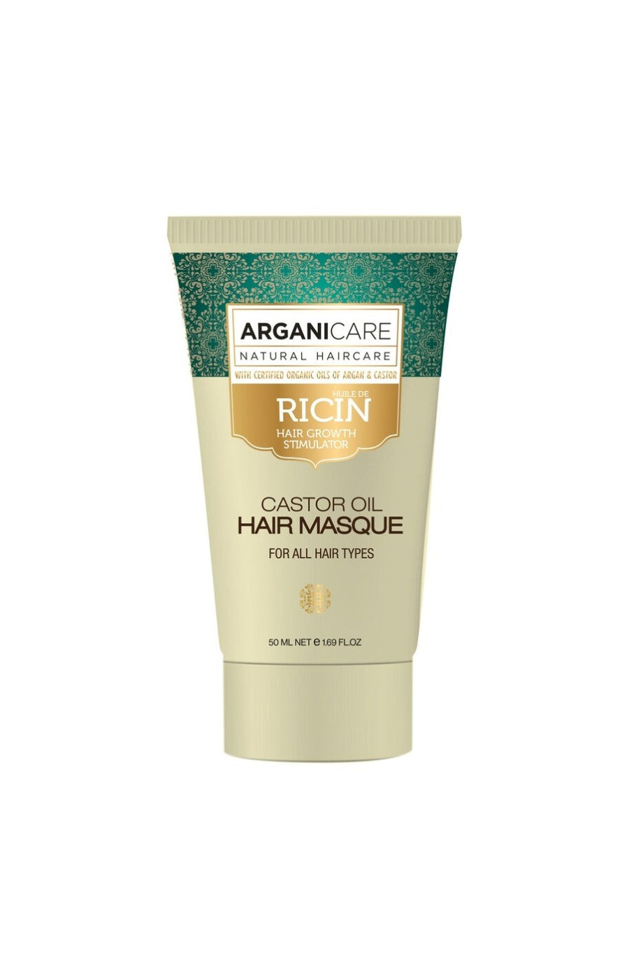 Arganicare Masque fortifiant - Huile de ricin bio - 50 ml   undefined undefined
