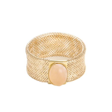 Diamanta Bague Quartz rose flamboyant - Or jaune   undefined TU