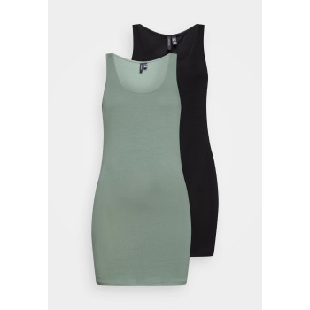 Vero Moda Tall VMMAXI MY SOFT LONG TANK 2 PACK Débardeur noir XS undefined