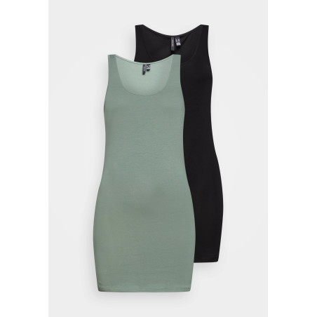 Vero Moda Tall VMMAXI MY SOFT LONG TANK 2 PACK Débardeur noir XS undefined