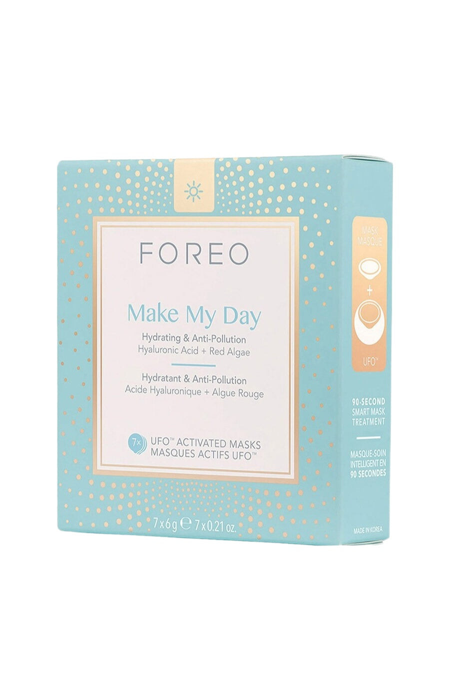 Foreo Masques actifs UFO hydratants & anti-pollution - Make My Day - Visage - 7 unités   undefined undefined