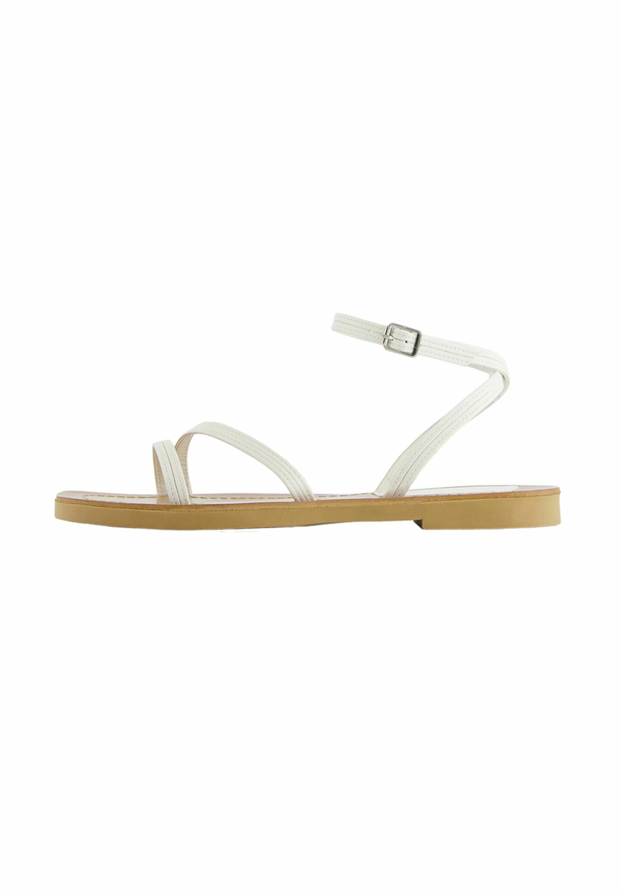 Bershka STRAPPY Sandales blanc 35 undefined
