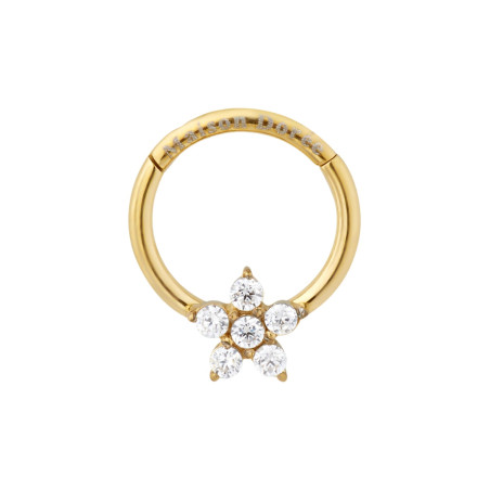 Maison Dorée Piercing d'oreille - Shine - Acier chirurgical inoxydable doré 18ct   undefined undefined
