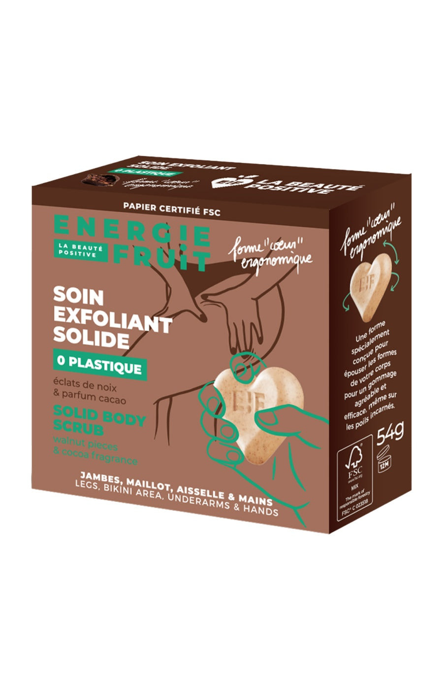 Energie Fruit Soin exfoliant solide - Cacao - Corps - 54 g   undefined undefined