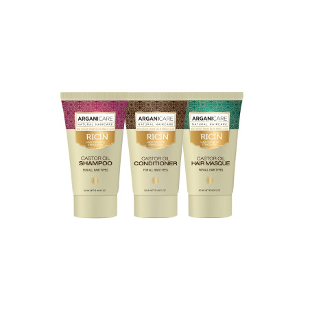 Arganicare Routine Ricin - Shampoing, après-shampoing & masque - 3 x 50 ml   undefined undefined