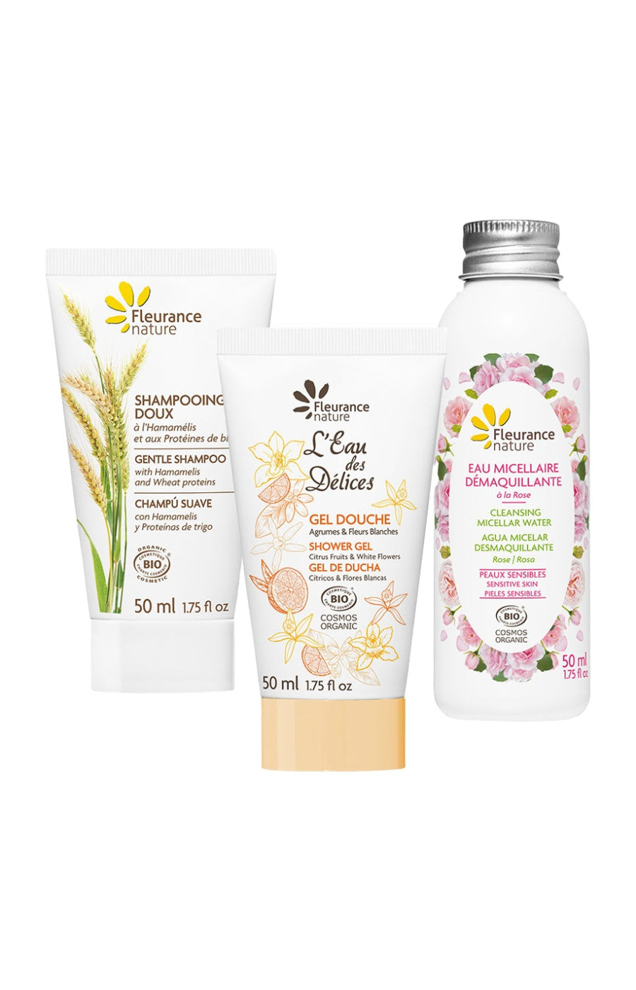 Fleurance Nature Routine nettoyante parfumée -  Visage, corps & cheveux - 3 x 50 ml   undefined undefined