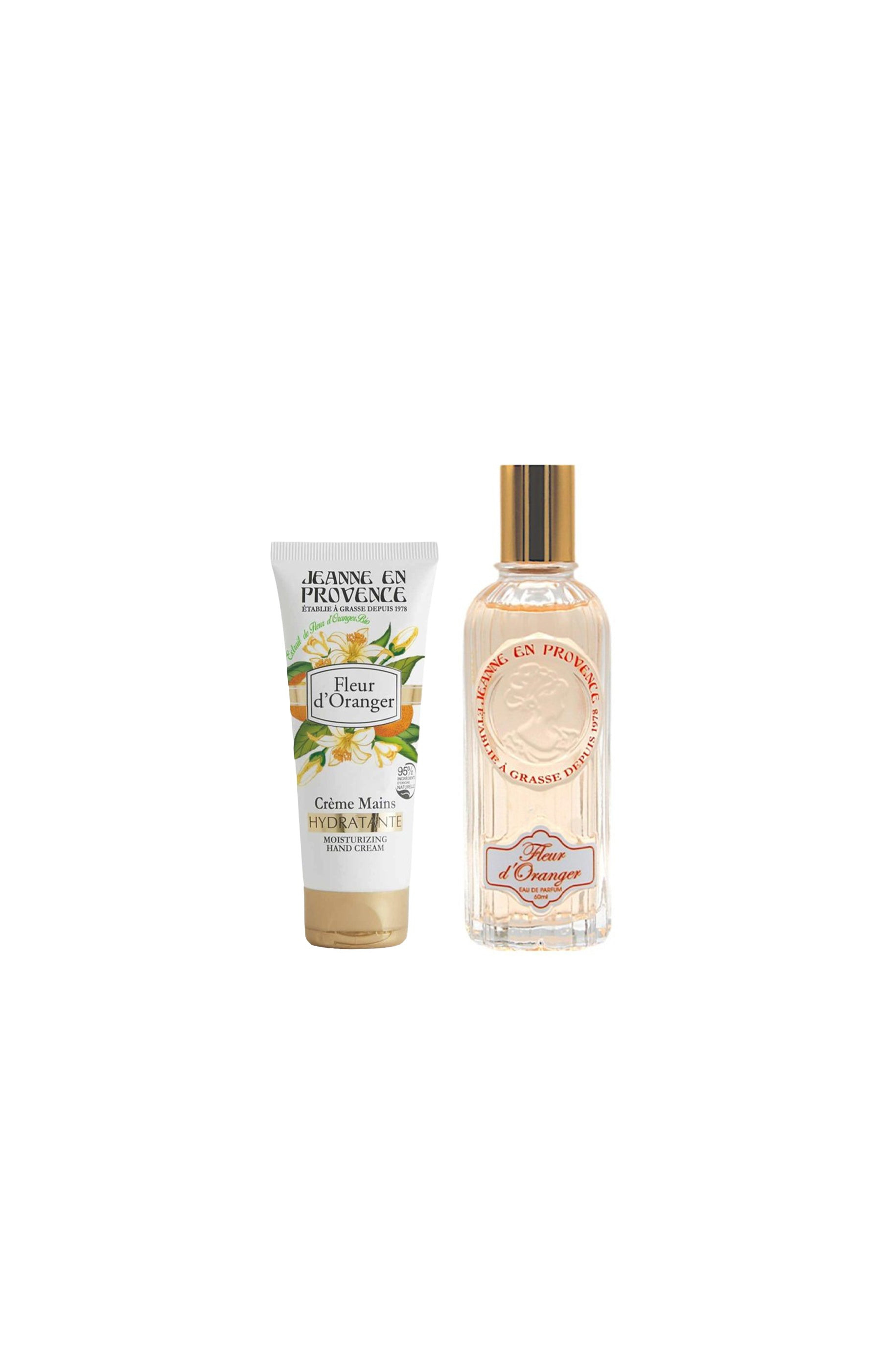 Jeanne en Provence Lot eau de parfum & crème mains - Fleur d'oranger - 2 unités   undefined undefined