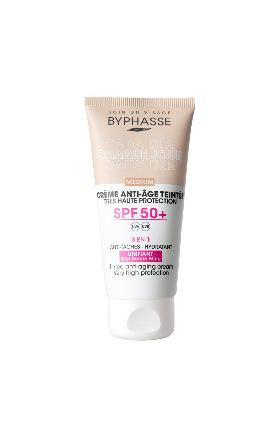 Byphasse Crème anti-âge teintée SPF 50+ - Medium - Visage   undefined undefined