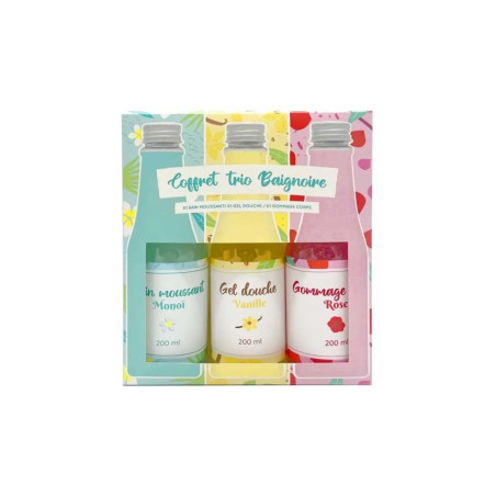 French Tendance Coffret soins - Monoï, vanille & rose - 3 x 200 ml   undefined undefined