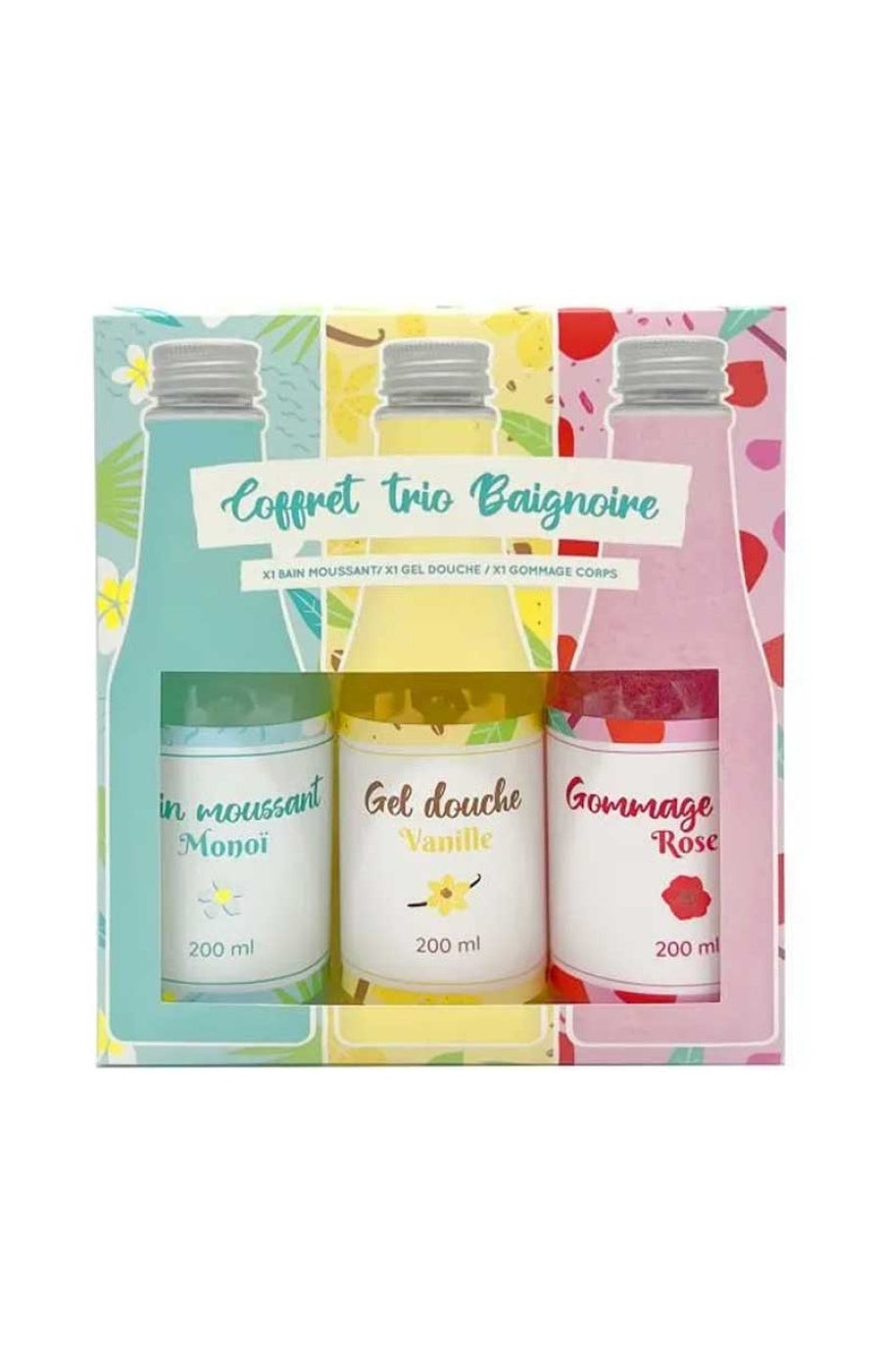 French Tendance Coffret soins - Monoï, vanille & rose - 3 x 200 ml   undefined undefined