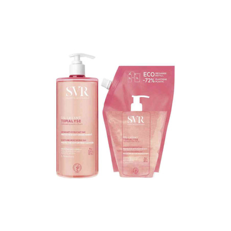 Laboratoire Svr Gel lavant apaisant & rechage - Topialyse - Peaux sensibles & sèches - 2 x 1 L   undefined undefined