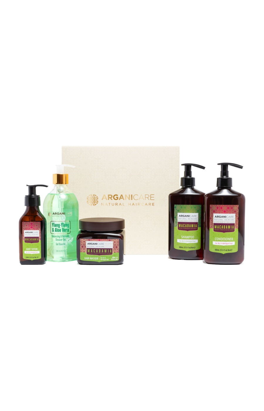 Arganicare Coffret hydratation ultime - Macadamia - Cheveux secs & abîmés - 5 produits   undefined undefined