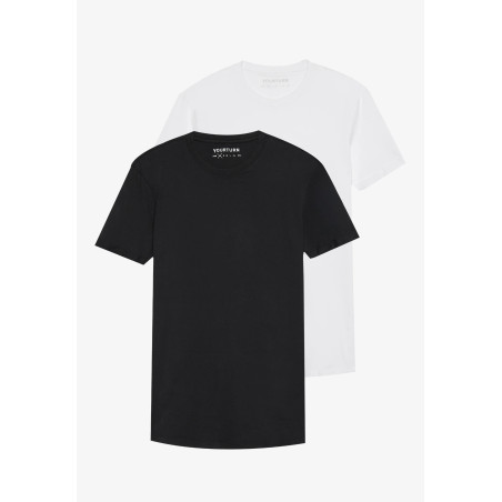 YOURTURN UNISEX 2 PACK T-shirt basique noir XS undefined