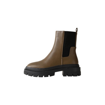 New Look Wide Fit WIDE FIT LOOK CHUNKY CHELSEA Bottines à plateau kaki 36 undefined