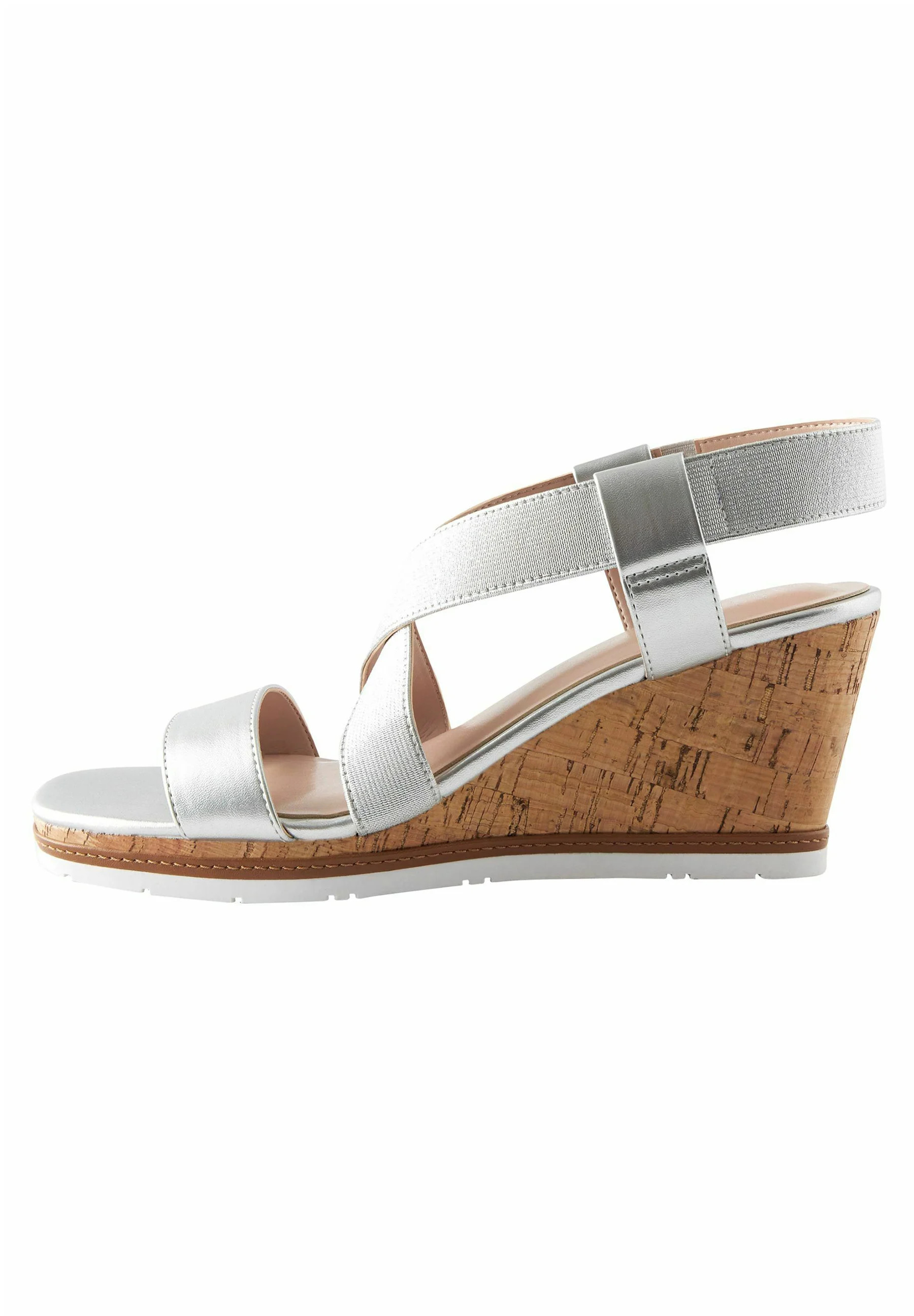 Next FOREVER COMFORT ELASTIC CROSS-OVER  Sandales à plateforme argenté 35.5 undefined