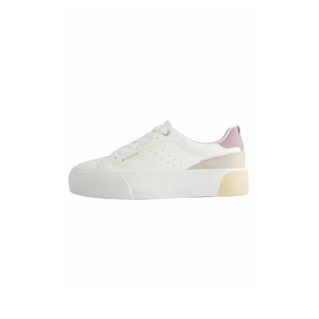Bershka CONTRAST Baskets basses blanc 35 undefined