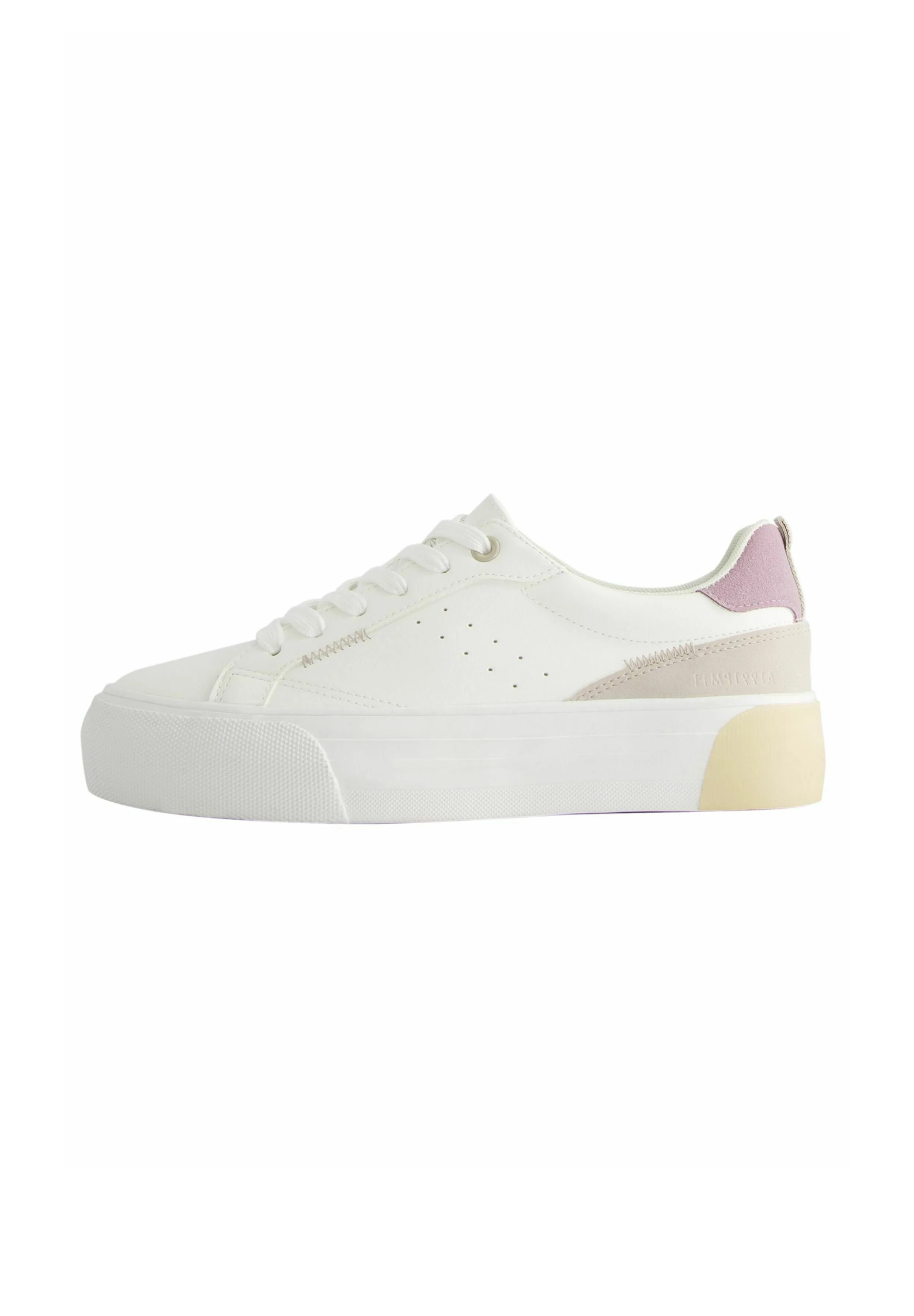Bershka CONTRAST Baskets basses blanc 35 undefined