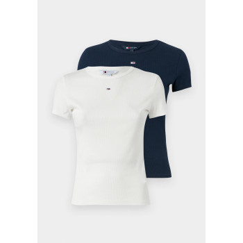 Tommy Jeans SLIM ESSENTIAL 2 PACK T-shirt imprimé bleu marine 34/36 undefined